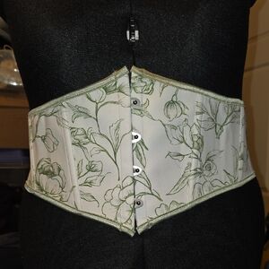 Floral Green Corset Belt